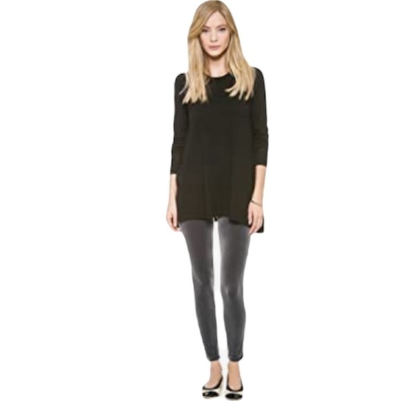 NEW Spanx Silver Chrome Velvet Leggings NWT - Picture 4 of 12